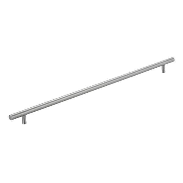 Richelieu 19-1/8 in. (486 mm) Center-to-Center Brushed Stainless Steel Contemporary Drawer Pull BP3487486170 - main