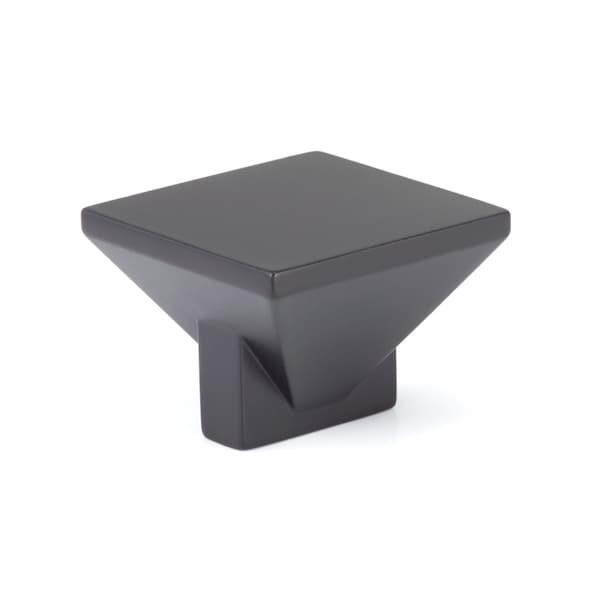 Richelieu 1 9/16-inch (40 mm) x 1 9/16-inch (40 mm) Matte Black Contemporary Cabinet Knob BP404016900 - main
