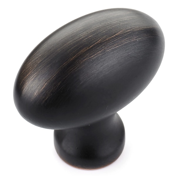 Richelieu 1 9/16 in. X 7/8 in. (40 mm x 22 mm) Brushed Oil-Rubbed Bronze Traditional Metal Cabinet Knob BP444340BORB - main