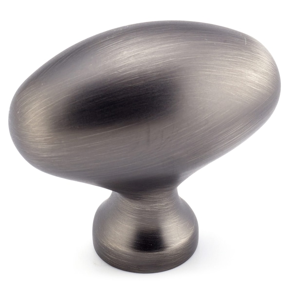 Richelieu 1 31/32 in. X 1 3/32 in. (50 mm x 28 mm) Antique Nickel Traditional Metal Cabinet Knob BP444350143 - main