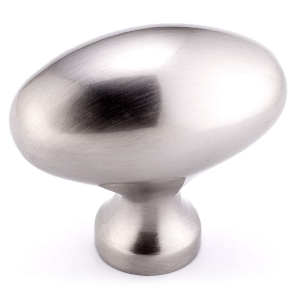 Richelieu 1 31/32 in. X 1 3/32 in. (50 mm x 28 mm) Brushed Nickel Traditional Metal Cabinet Knob BP444350195 - main
