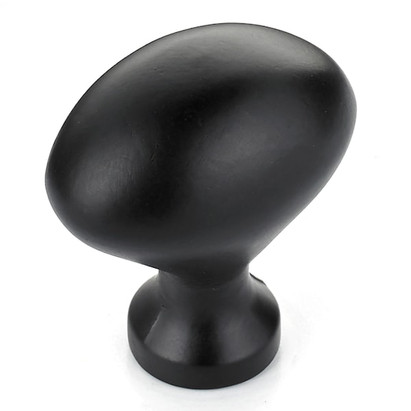 Richelieu 1 3/16 in (30 mm) x 25/32 in (20 mm) Matte Black Traditional Cabinet Knob BP4443900 - main