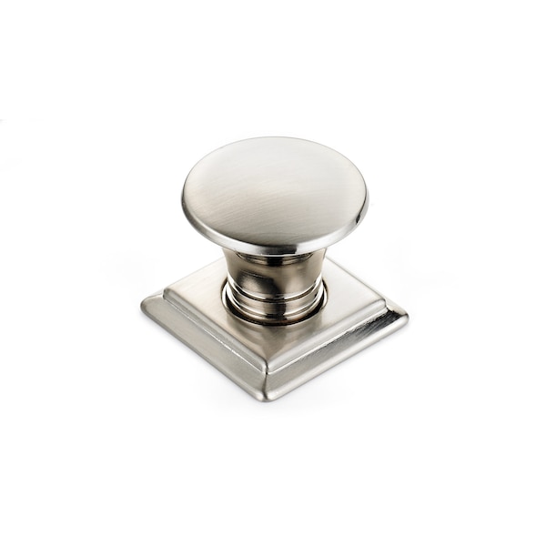 Richelieu 1 1/4 in. X 1 1/4 in. (32 mm x 32 mm) Brushed Nickel Traditional Metal Cabinet Knob BP46702195 - main