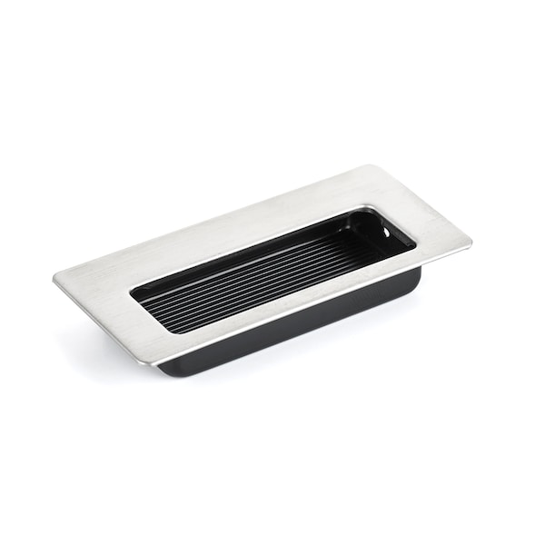 Richelieu 3 3/8 in (86 mm) Length Brushed Chrome Contemporary Drawer Recessed Pull BP485175 - main