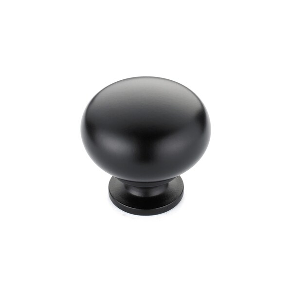 Richelieu 1 1/4 in (32 mm) Matte Black Traditional Brass, Hollow Metal Cabinet Knob BP4923900 - main