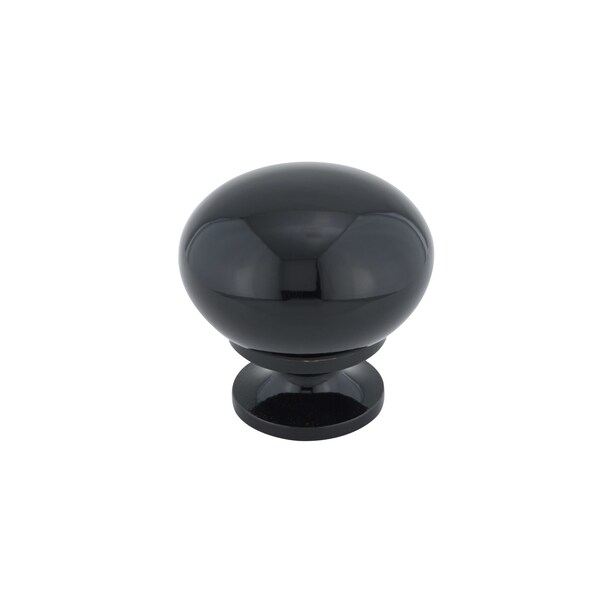 Richelieu 1 1/4 in (32 mm) Black Traditional Brass, Hollow Metal Cabinet Knob BP492390 - main