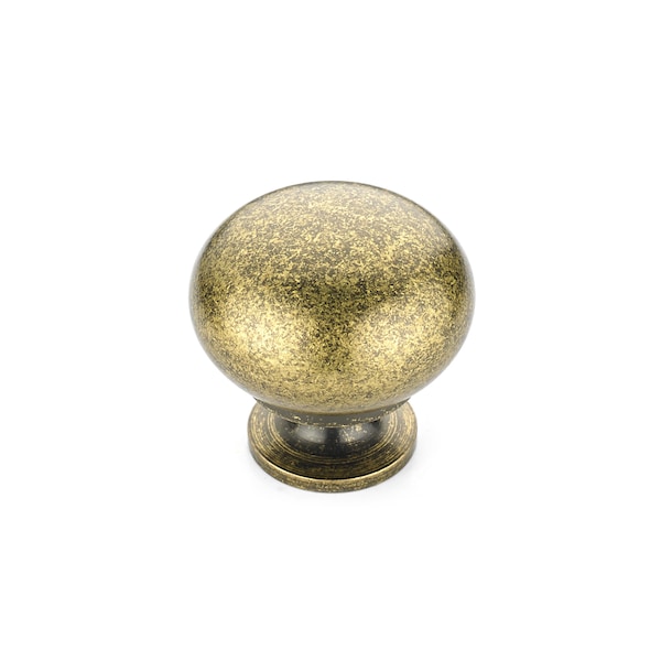 Richelieu 1 1/4 in (32 mm) Burnished Brass Traditional Brass, Hollow Metal Cabinet Knob BP4923BB - main