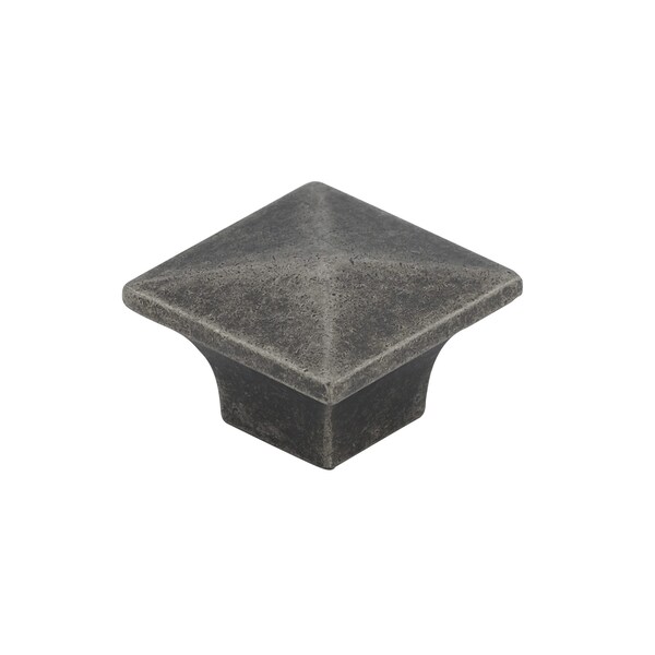 Richelieu 1 1/4 in. X 1 1/4 in. (32 mm x 32 mm) Pewter Traditional Metal Cabinet Knob BP53082142 - main