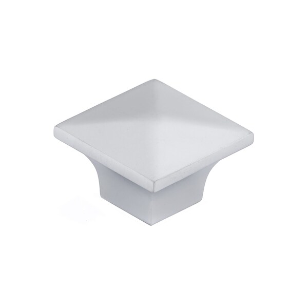Richelieu 1 1/4 in. X 1 1/4 in. (32 mm x 32 mm) Matte Chrome Contemporary Metal Cabinet Knob BP53082174 - main