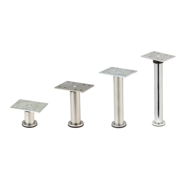 Richelieu BORSA - Adjustable Furniture Leg, 3 15/16 in (100 mm), Satin Nickel BP64217100155 - main