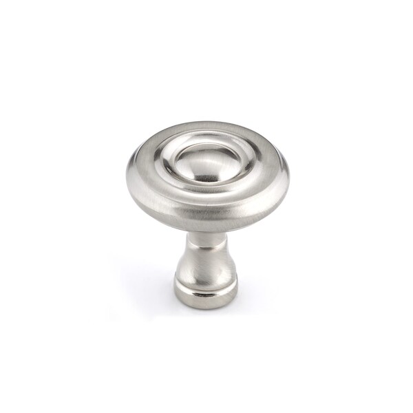 Richelieu 1 1/4 in (32 mm) Brushed Nickel Traditional Metal Cabinet Knob BP74032195 - main