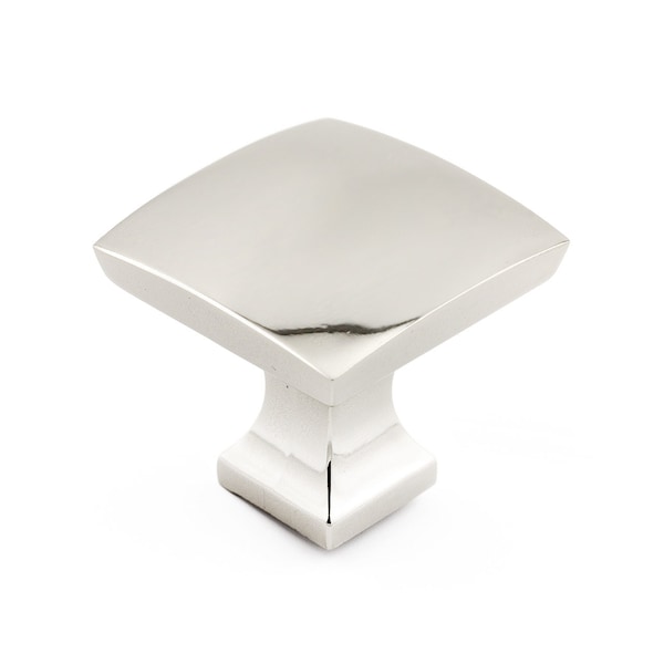 Richelieu 1 5/16 in. X 1 5/16 in. (33 mm x 33 mm) Polished Nickel Transitional Metal Cabinet Knob BP76533180 - main