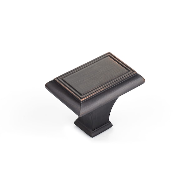 Richelieu 1 11/16 in. X 1 3/32 in. (43 mm x 28 mm) Brushed Oil-Rubbed Bronze Traditional Metal Cabinet Knob BP77533BORB - main