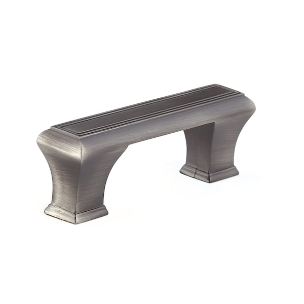 Richelieu 3 3/4 in (96 mm) Center-to-Center Antique Nickel Traditional Drawer Pull BP77596143 - main