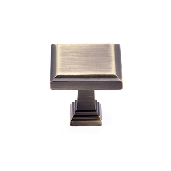 Richelieu 1 1/4 in. X 1 1/4 in. (32 mm x 32 mm) Antique English Transitional Metal Cabinet Knob BP79532AE - main