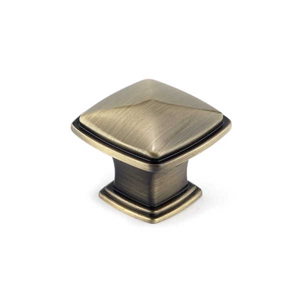 Richelieu 1 7/32 in (31 mm) x 1 7/32 in (31 mm) Antique English Transitional Cabinet Knob BP81091AE - main