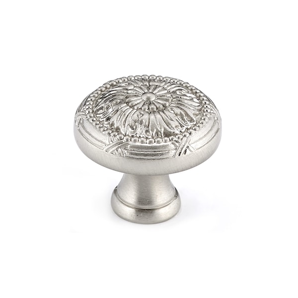 Richelieu 1 1/4 in (32 mm) Brushed Nickel Traditional Metal Cabinet Knob BP82465195 - main