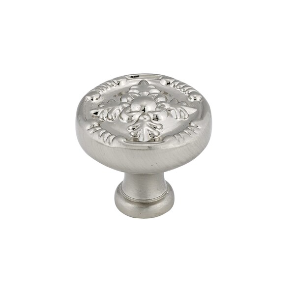 Richelieu 1 1/4 in (32 mm) Brushed Nickel Traditional Metal Cabinet Knob BP82619195 - main