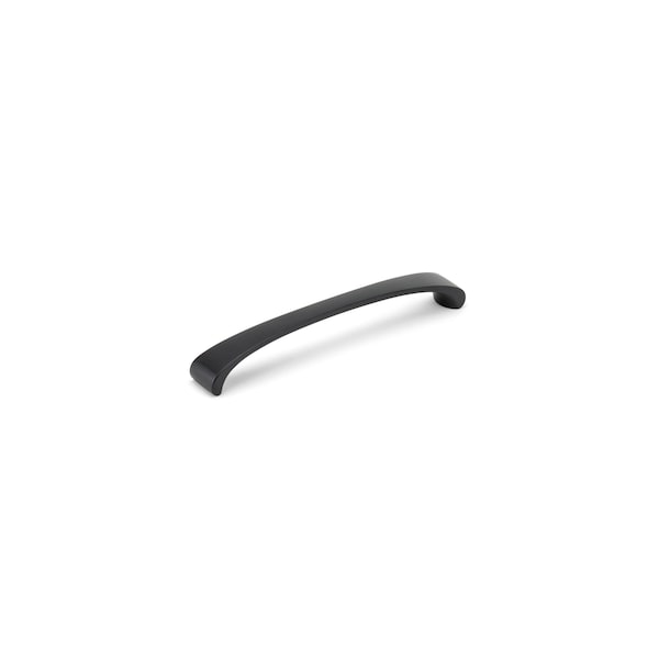 Richelieu 6 5/16 in (160 mm) Center-to-Center Matte Black Contemporary Cabinet Pull BP82871160900 - main