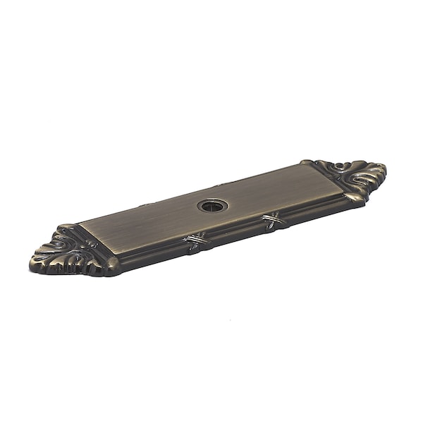 Richelieu 4 3/16 in (106 mm) x 1 3/32 in (27.5 mm) Antique English Traditional Backplate for Knob BP82908AE - main