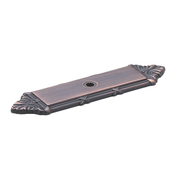 Richelieu 4 3/16 in (106 mm) x 1 3/32 in (27.5 mm) Brushed Oil-Rubbed Bronze Traditional Backplate for Knob BP82908BORB - main