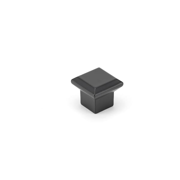 Richelieu 1 11/32 in (34 mm) x 1 11/32 in (34 mm) Matte Black Transitional Cabinet Knob BP8323533900 - main