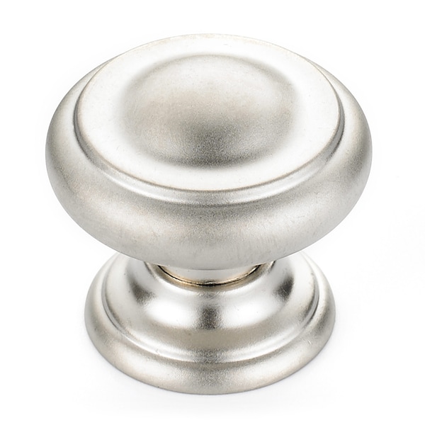 Richelieu 1 3/16 in (30 mm) Matte Nickel Traditional Metal Cabinet Knob BP8632184 - main