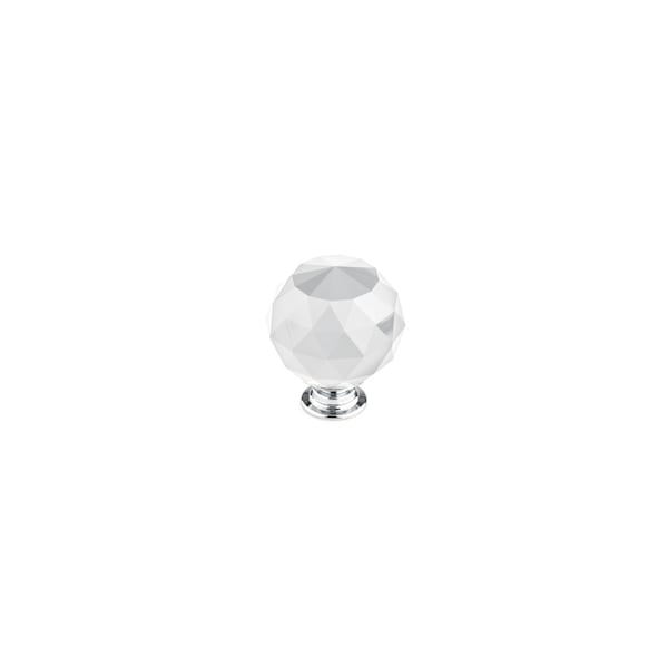 Richelieu 1 9/16 in (40 mm) Clear, Crystal, Chrome Contemporary Metal, Crystal Cabinet Knob BP87374014011 - main