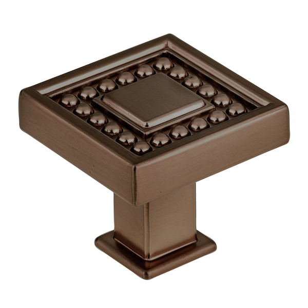 Richelieu 1 5/16 in (33 mm) x 1 5/16 in (33 mm) Honey Bronze Transitional Cabinet Knob BP87953333HBRZ - main