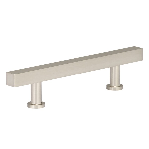 Richelieu 3 3/4-inch (96 mm) Center to Center Brushed Nickel Contemporary Cabinet Pull BP886496195 - main