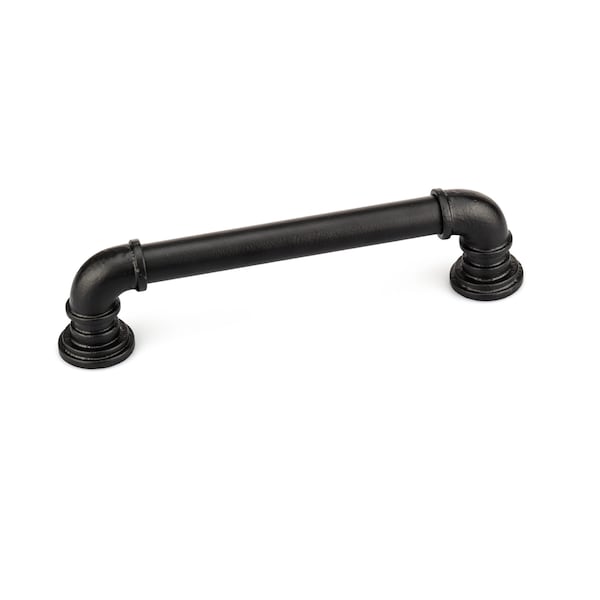 Richelieu 8-13/16 in. (224 mm) Center-to-Center Matte Black Forged Iron Eclectic Barn Door Pull BP9547224900 - main