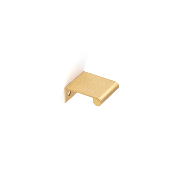 Richelieu 1 in (25 mm) Center-to-Center Satin Gold Contemporary Edge Cabinet Pull BP969625166 - main