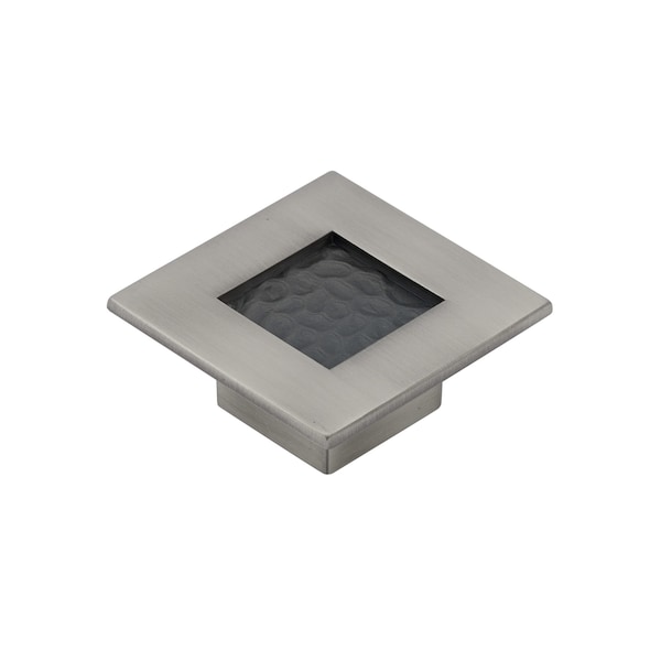 Richelieu 2 3/8 in. X 2 3/8 in. (60 mm x 60 mm) Brushed Pewter Transitional Metal Cabinet Knob BP98760242 - main