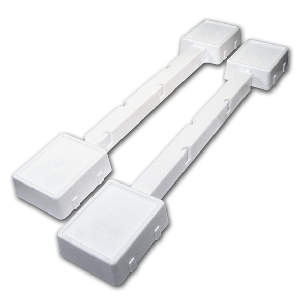 Richelieu Appliance Casters, Fixed, with Plate, White F27659 - main