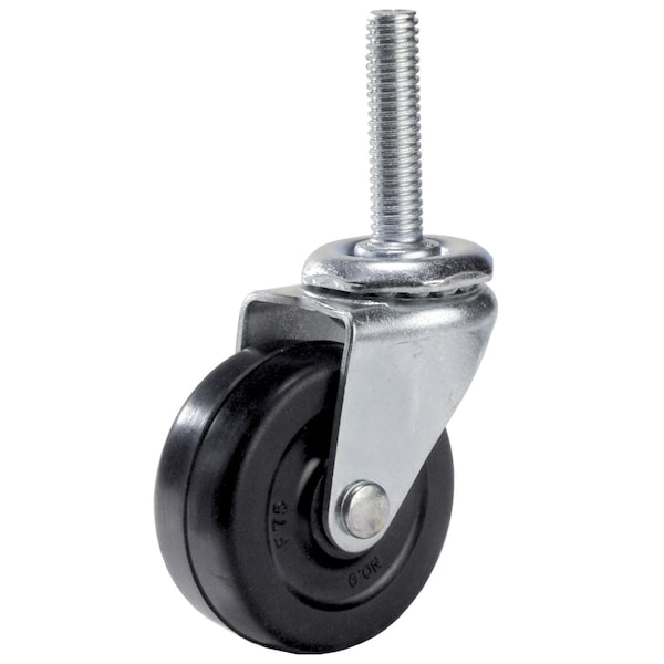 Richelieu Multi-Purpose Furniture Caster, Swivel Without Brake, with Threaded Stem, Black, Zinc F30648 - main