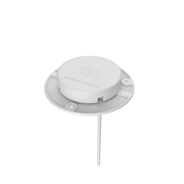 Richelieu Recessed Bottom Mount Wireless QI Charger, White OEXH700A030 - main