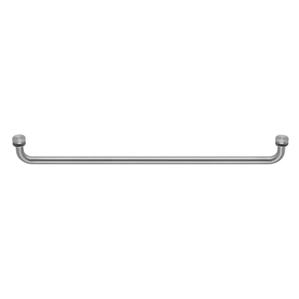Richelieu 24inch 610 mm Center to Center Round Towel Bar for Glass Door, Brushed Nickel SDTRDS07524195 - main