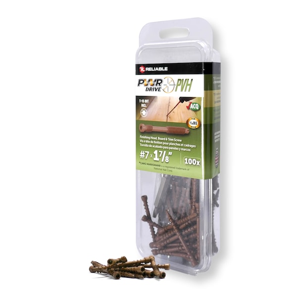 Pwr Drive #7 x 1 7/8-inch PVH Torx Star Drive Edge Deck Screws, 100PK THTDRTBR7178MR - main