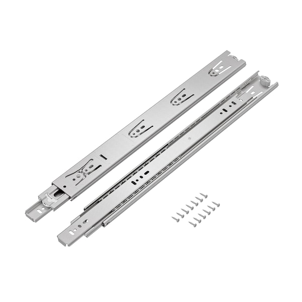 Richelieu 16-inch 400 mm Full Extension Stainless Ball Bearing Slides for Frameless Cabinet, 100 lb, Pair TU304170400 - main