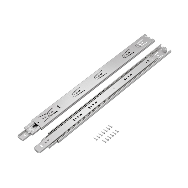 Richelieu 20-inch 500 mm Full Extension Stainless Ball Bearing Slides for Frameless Cabinet, 100 lb, Pair TU304170500 - main