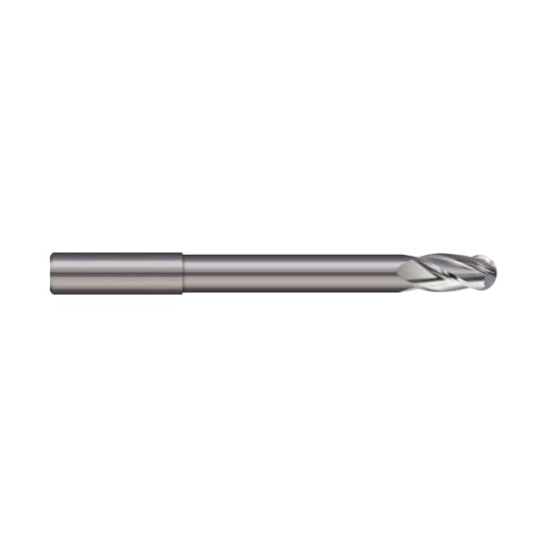 18.00mm Length of Cut Uncoated BLRM-100-4 Number of Flutes: 4 10.00mm Milling Dia Micro 100 Ball End Mill BLRM 18.00mm Length of Cut Uncoated BLRM-100-4 Number of Flutes: 4 10.00mm Milling Dia Micro 100 Ball End Mill BLRM