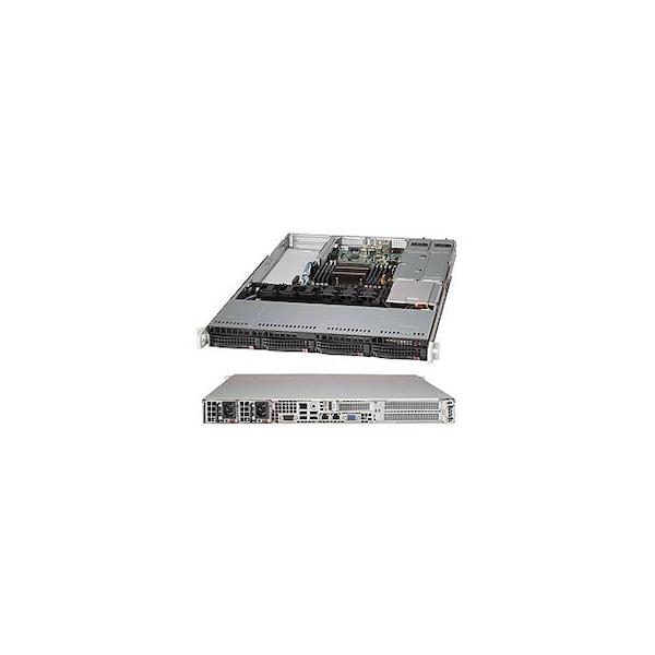 Supermicro SuperChassis 500W 1U Rackmount Server Chassis (Black), CSE ...