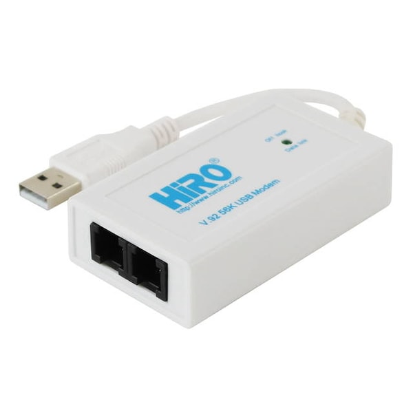Hiro V92 56K External USB Data Fax Dial Up Internet Modem H50228 | Zoro