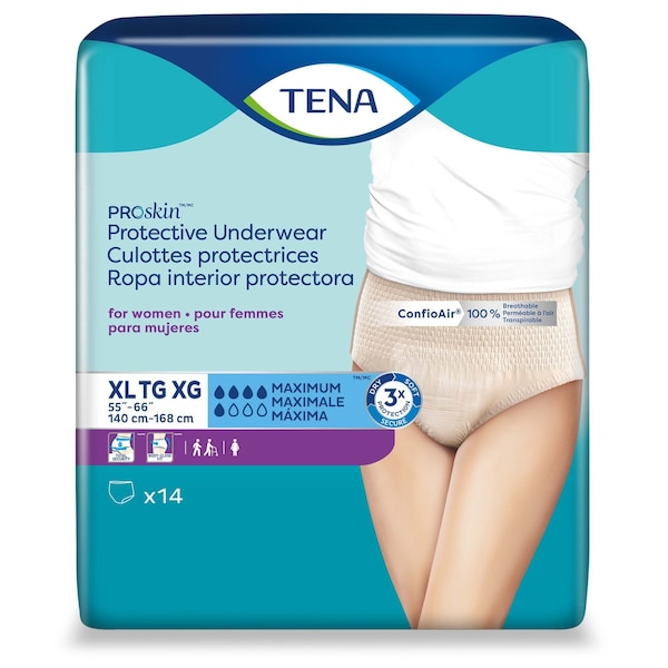 Tena Disposable Underwear Female X-Large, Maximum, PK 56 73040