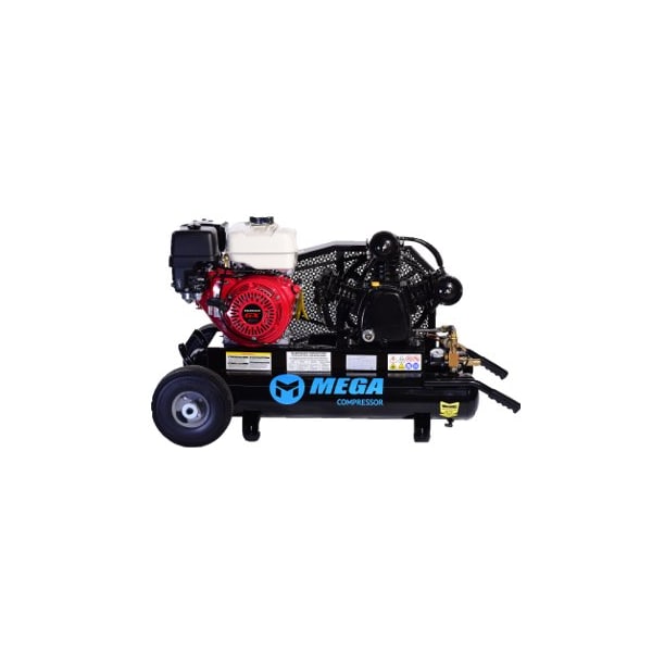 Mega Compressor Mega Power Compressor, Honda GX270, Two Stage, Wheeled ...