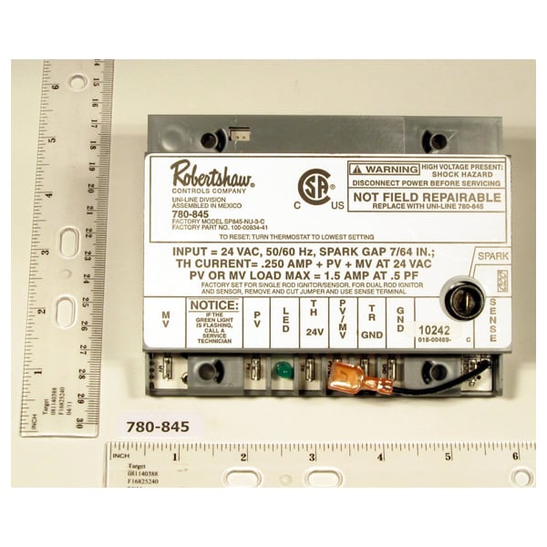 Prysm ROBERTSHAW 780-845 HVAC Ignition Control Module - Direct Replacement For Lennox, Emerson, Dixon Furnaces (Replaces 100-831-01, 100-00831-01, Etc.)