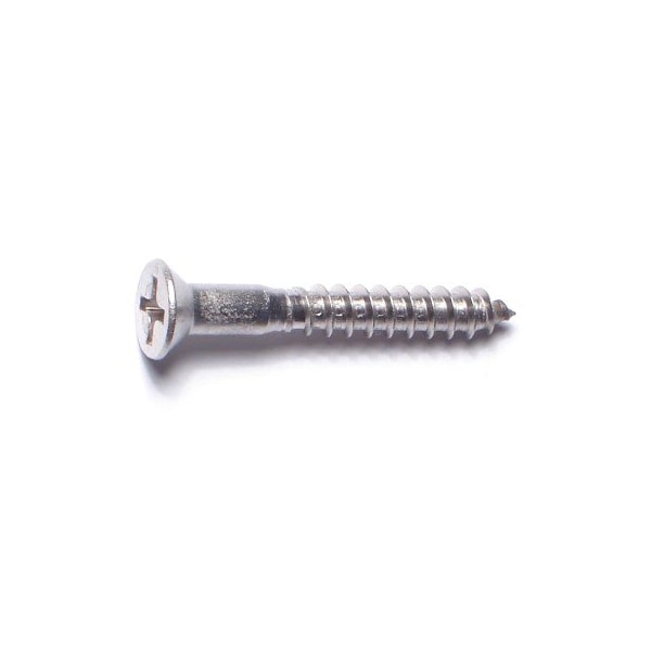 Midwest Fastener Wood Screw, #8, 1-1/4 in, Plain 18-8 Stainless Steel ...