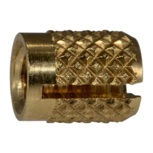 Insert Fastner Midwest Fastener Press Insert, #6-32 Int Thrd Sz, Brass, 8 PK 930443 | Zoro
