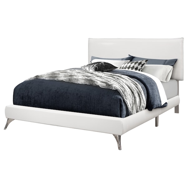 Monarch Specialties Upholstered Platform Bed - Thumbnail 4