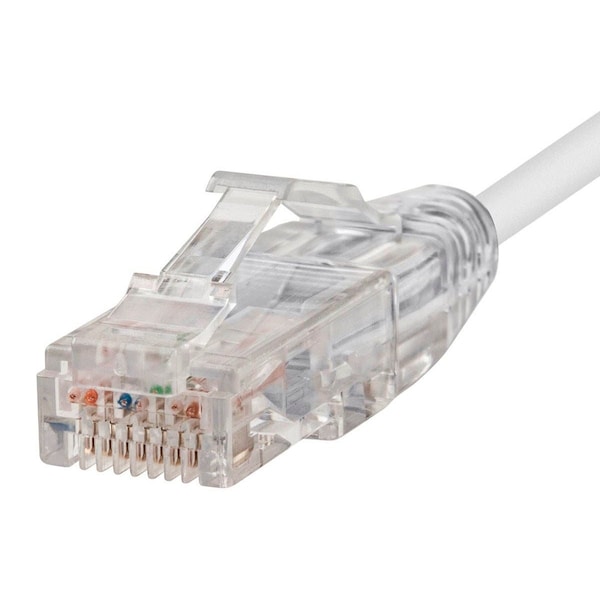 Monoprice Slim Cat6 Utp Network Cable, 3 ft.White 13530 | Zoro 